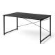 シンプルワークデスク 幅140cm 奥行80cm ブラック