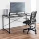 シンプルワークデスク 幅140cm 奥行80cm ブラック