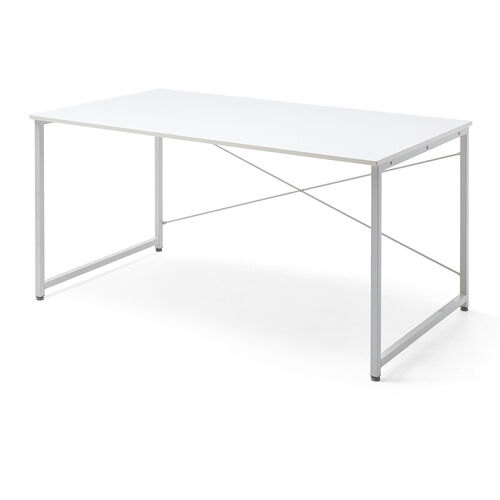 シンプルワークデスク 幅140cm 奥行80cm ホワイト