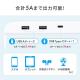 机上台 モニター台(USB充電対応・TypeC・最大合計5.4A・スマートフォン・タブレット充電対応・スチール製・ホワイト)