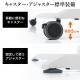 スタンディングデスク(ガス圧昇降・昇降幅40cm・大型キャスター・幅100cm)