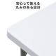【アウトレット】折りたたみテーブル 折りたたみデスク ミーティングテーブル 樹脂天板 屋外 軽量 幅90cm 奥行60cm 高さ74cm ホワイト