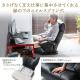 座椅子 本革 ハイバック レバー式リクライニング 無段階調節 360°回転 コイルスプリング 肘掛 ヘッドレスト