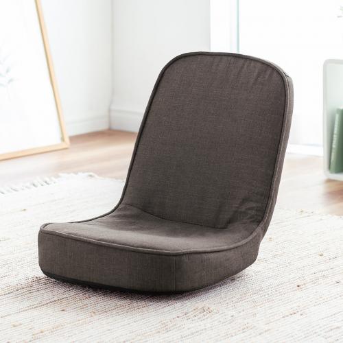 折りたたみ座椅子 コンパクト 子ども座椅子 マイクロファイバー ブラウン