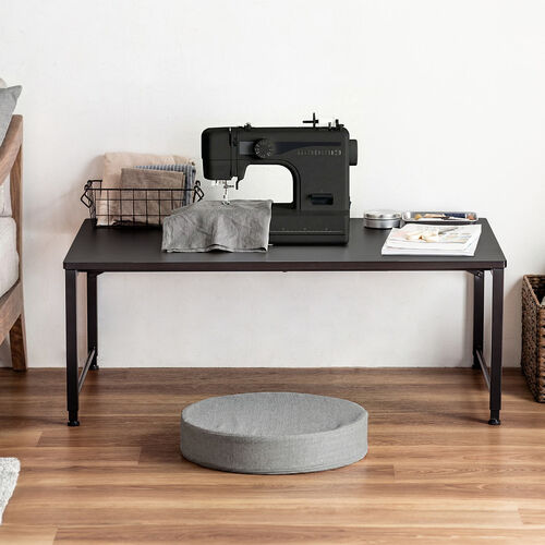 ローデスク 高さ5段階調整式 幅100cm 奥行60cm 電源タップ受け ブラック