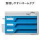 セキュリティレターケース(レターケース・A4・4桁ダイヤル錠・3段・ペン立て・ネームタグ)