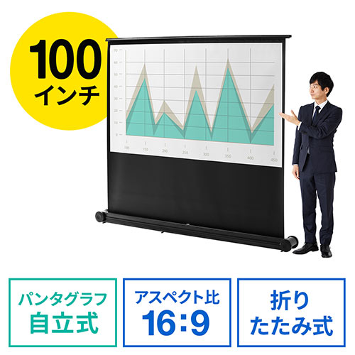 爆買い高品質】 アウトレット プロジェクタースクリーン100インチ 16.9