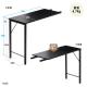 【アウトレット】シンプルデスク専用サブデスク L字デスク ホワイト 幅40cm 奥行90cm ねじ固定