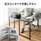 【アウトレット】シンプルデスク専用サブデスク L字デスク ホワイト 幅40cm 奥行90cm ねじ固定