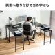 【アウトレット】シンプルデスク専用サブデスク L字デスク ホワイト 幅40cm 奥行90cm ねじ固定