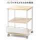 【アウトレット】プリンターラック 棚付き 幅52cm 奥行52cm 高さ70cm キャスター付き ブラック
