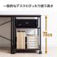【アウトレット】プリンターラック 棚付き 幅52cm 奥行52cm 高さ70cm キャスター付き ブラック