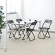 【アウトレット】薄型 折りたたみ椅子 4脚セット ブラック