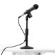 【アウトレット】卓上マイクスタンド 高さ調整タイプ マイクホルダー付き 高さ23～33cm クリップ付 選挙グッズ