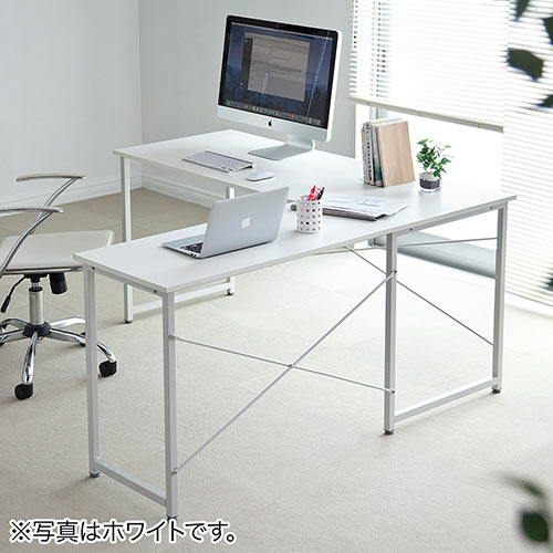 L字型パソコンデスク(コーナーデスク・木製・幅150cm+90cm・ブラック) / 100-DESKH011BK【デスクダイレクト】