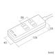 【アウトレット】USB端子つき電源タップ 2個口 2m USB Type-C搭載
