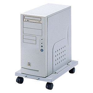 PCワゴン(PC幅135mm～235mm対応・デスクトップパソコン用・キャスター付き・1台設置用)