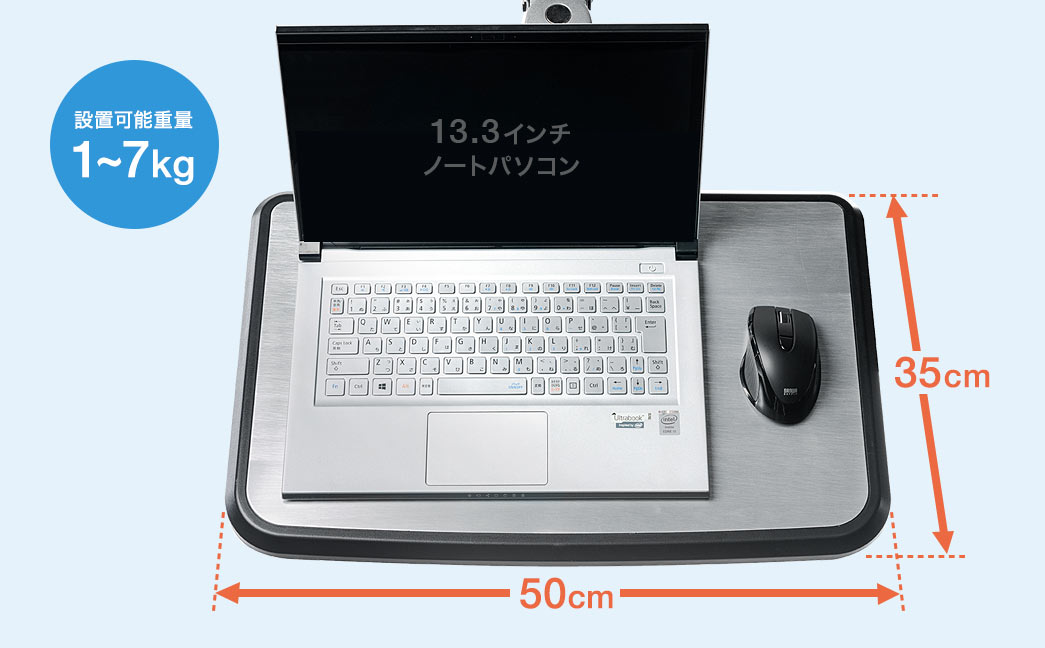 設置可能重量1~7kg