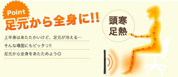足元から全身に 頭寒足熱